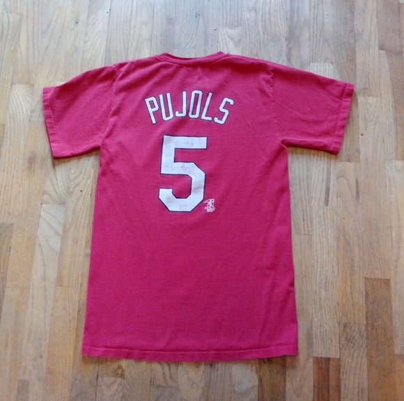 Majestic St. Louis Cardinals Albert Pujols Shirt Adult Small Medium - Picture 2 of 9